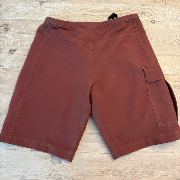 TREK Durable Hiking Shorts w builtin briefs Mens Large Rust - Picture 3 of 4